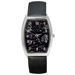 Abstract Mind - Purple Barrel Style Metal Watch by Valentinaart