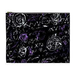 Abstract Mind - Purple Cosmetic Bag (xl) by Valentinaart