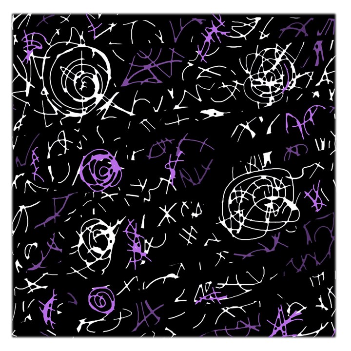 Abstract mind - purple Large Satin Scarf (Square)