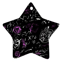 Abstract Mind - Magenta Ornament (star)  by Valentinaart