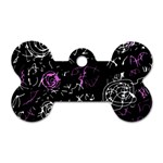 Abstract mind - magenta Dog Tag Bone (One Side) Front