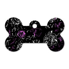 Abstract Mind - Magenta Dog Tag Bone (two Sides) by Valentinaart