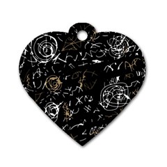 Abstract Mind - Brown Dog Tag Heart (one Side) by Valentinaart