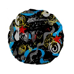 Confusion 2 Standard 15  Premium Flano Round Cushions by Valentinaart