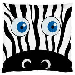 Blue Eye Zebra Large Cushion Case (one Side)