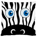 Blue eye zebra Large Cushion Case (One Side) Front