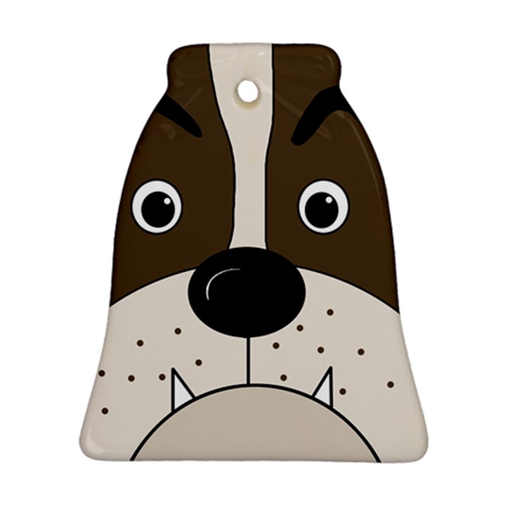 Bulldog face Bell Ornament (2 Sides)