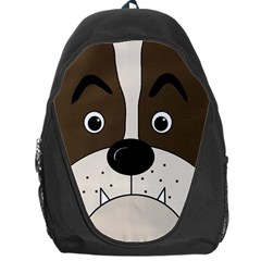 Bulldog Face Backpack Bag by Valentinaart