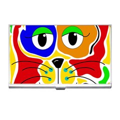 Colorful Cat Business Card Holders by Valentinaart