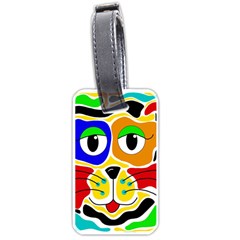 Colorful cat Luggage Tags (One Side) 