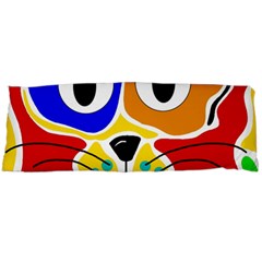 Colorful Cat Body Pillow Case (dakimakura) by Valentinaart