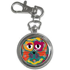 Colorful Cat 2  Key Chain Watches by Valentinaart