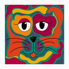 Colorful Cat 2  Medium Glasses Cloth by Valentinaart