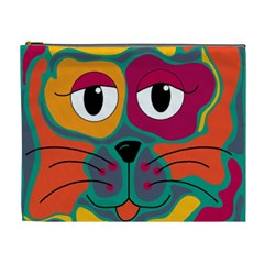 Colorful Cat 2  Cosmetic Bag (xl) by Valentinaart