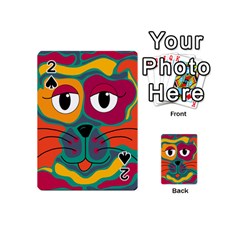 Colorful Cat 2  Playing Cards 54 (mini)  by Valentinaart