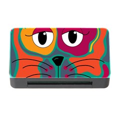 Colorful Cat 2  Memory Card Reader With Cf by Valentinaart