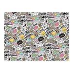 Communication Web Seamless Pattern Double Sided Flano Blanket (Mini)  35 x27  Blanket Back