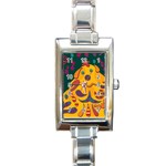 Candy man 2 Rectangle Italian Charm Watch Front