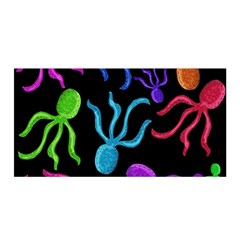 Colorful Octopuses Pattern Satin Wrap by Valentinaart