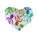Octopuses pattern Standard 16  Premium Heart Shape Cushions Front