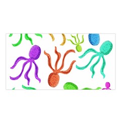 Octopuses Pattern Satin Shawl