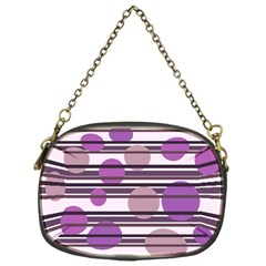 Purple Simple Pattern Chain Purses (one Side)  by Valentinaart