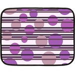 Purple simple pattern Double Sided Fleece Blanket (Mini)  35 x27  Blanket Back