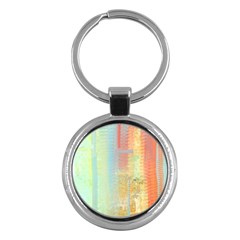 Unique Abstract In Green, Blue, Orange, Gold Key Chains (round)  by digitaldivadesigns