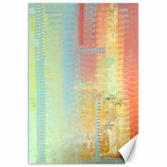 Unique Abstract In Green, Blue, Orange, Gold Canvas 12  X 18   by digitaldivadesigns