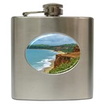 Aerial Seascape Scene Pipa Brazil Hip Flask (6 oz) Front