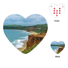 Aerial Seascape Scene Pipa Brazil Playing Cards (heart)  by dflcprints