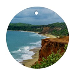 Aerial Seascape Scene Pipa Brazil Round Ornament (two Sides)  by dflcprints