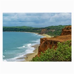 Aerial Seascape Scene Pipa Brazil Large Glasses Cloth by dflcprints