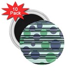 Green simple pattern 2.25  Magnets (10 pack)  Front