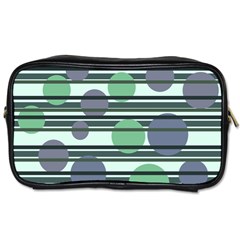 Green Simple Pattern Toiletries Bags 2-side by Valentinaart