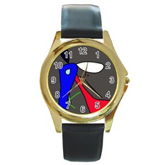 Donkey Round Gold Metal Watch