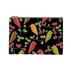Flowers And Birds  Cosmetic Bag (large)  by Valentinaart