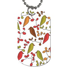 Birds And Flowers 3 Dog Tag (two Sides) by Valentinaart