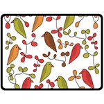 Birds and flowers 3 Fleece Blanket (Large)  80 x60  Blanket Front