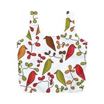 Birds and flowers 3 Full Print Recycle Bags (M)  Front