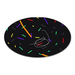 Colorful Beauty Oval Magnet