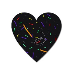 Colorful Beauty Heart Magnet