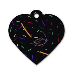 Colorful Beauty Dog Tag Heart (two Sides)