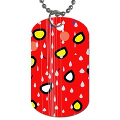 Rainy Day - Red Dog Tag (one Side) by Moma