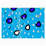 Rainy day - blue Large Glasses Cloth (2-Side) Back