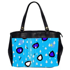 Rainy Day - Blue Office Handbags (2 Sides)  by Moma