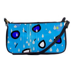 Rainy Day - Blue Shoulder Clutch Bags by Moma