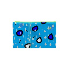 Rainy Day - Blue Cosmetic Bag (xs) by Moma