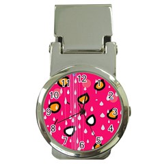 Rainy Day - Pink Money Clip Watches by Moma