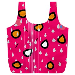 Rainy Day - Pink Full Print Recycle Bags (l) 